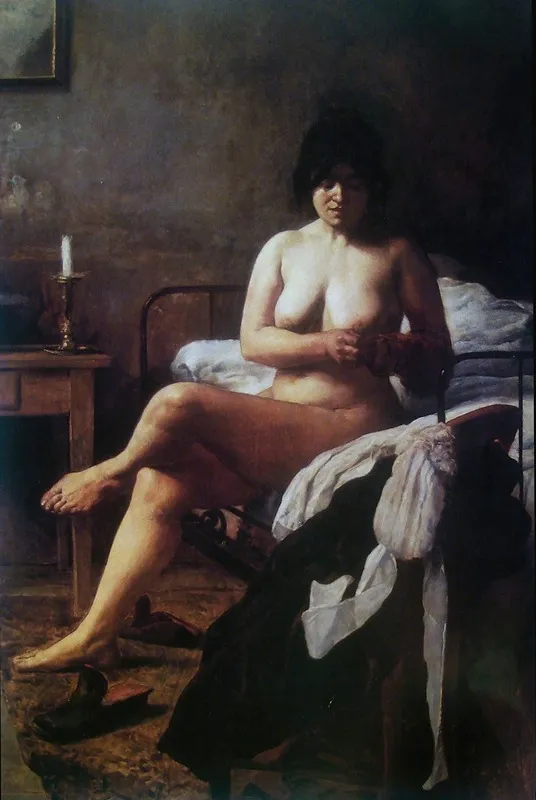 Le Lever De La Bonne El Despertar De La Criada Wall Art by Eduardo Sívori - High-Resolution Digital Print