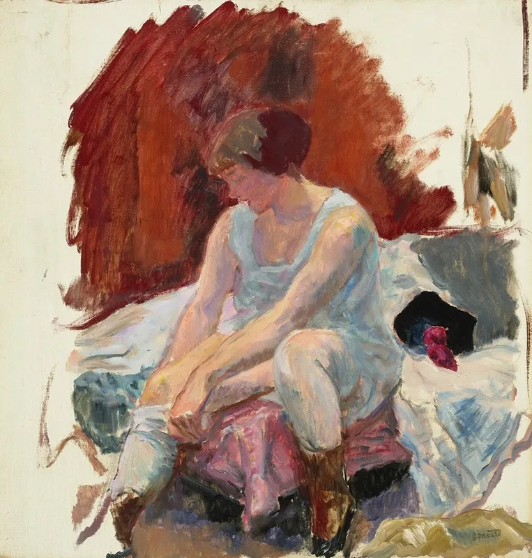Le Lever Les Bas Wall Art by Pierre Bonnard - High-Resolution Digital Print