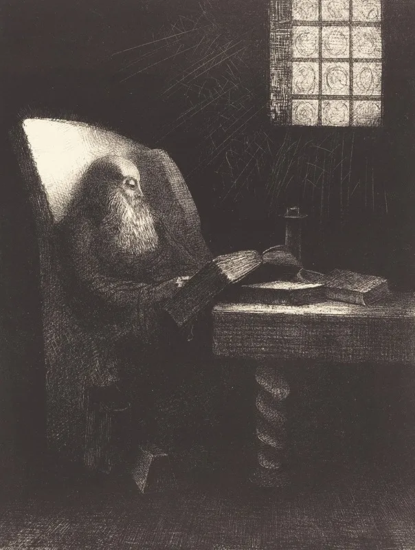 Le Liseur The Reader Wall Art by Odilon Redon - High-Resolution Digital Print