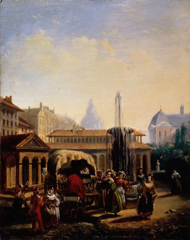 Le Marche Saint Martin Wall Art by Jean Baptiste Lecoeur - High-Resolution Digital Print