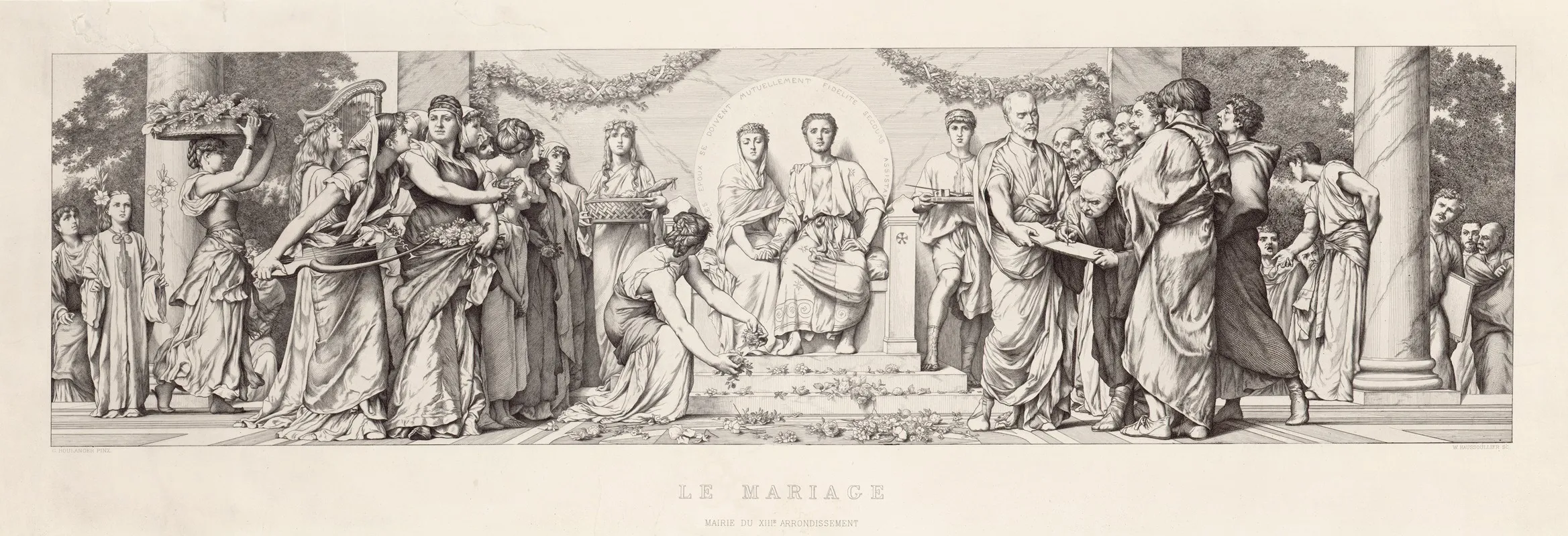 Le Mariage Mairie Du Xiiie Arrondissement Wall Art by William Haussoullier - High-Resolution Digital Print