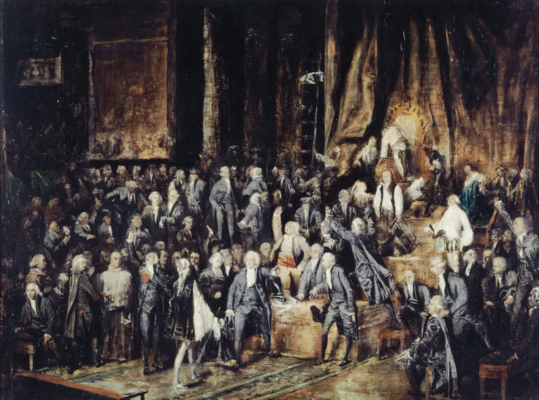 Le Marquis De Deux Breze Et Mirabeau Le 23 Juin 1789 Wall Art by Paul Marc Joseph Chenavard - High-Resolution Digital Print