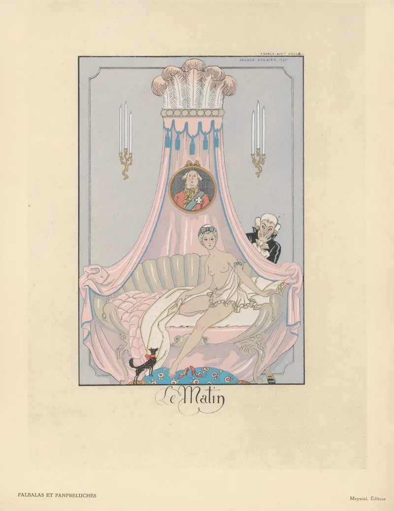 Le Matin Falbalas Et Fanfreluches Wall Art by George Barbier - High-Resolution Digital Print