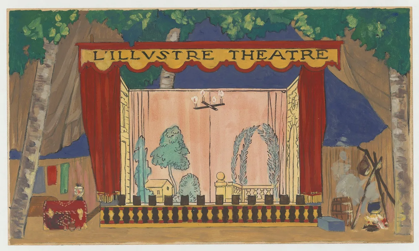 Le Medecin Malgre Lui Maquette De Decor Dispositif Du Theatre Sur Le Theatre Wall Art by Gaston Baty - High-Resolution Digital Print