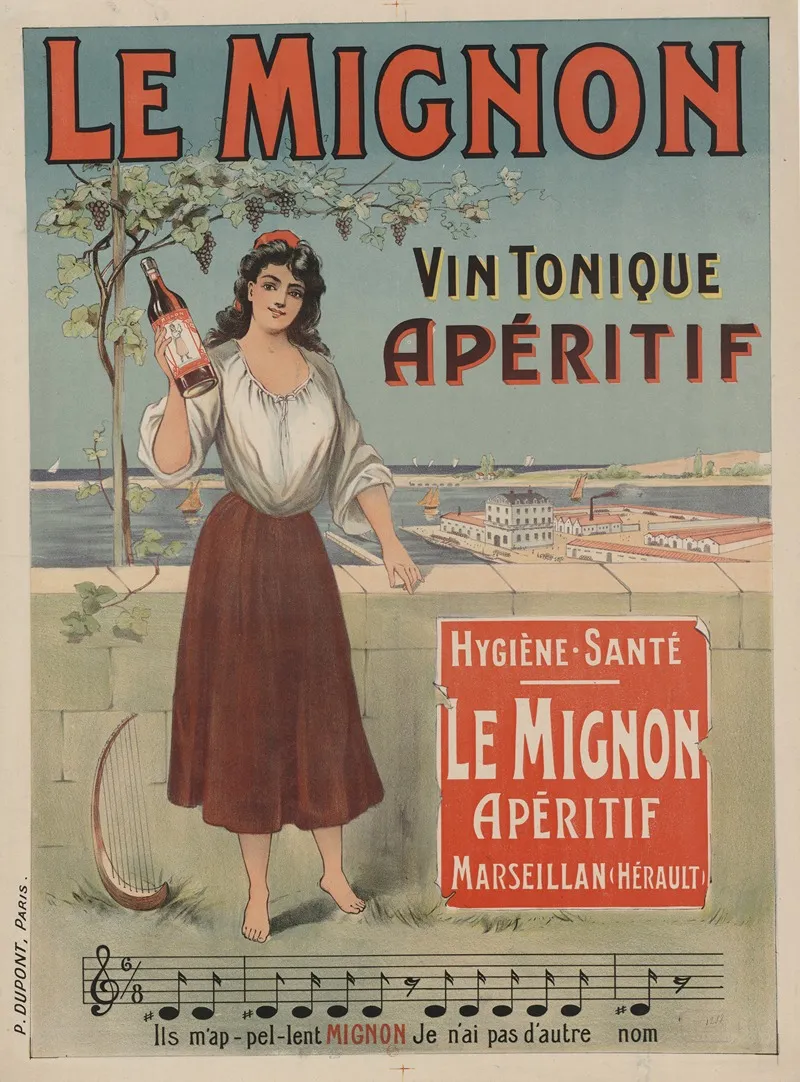 Le Mignon Vin Tonique Aperitif Marseillan Herault Wall Art by Imp. Paul Dupont - High-Resolution Digital Print