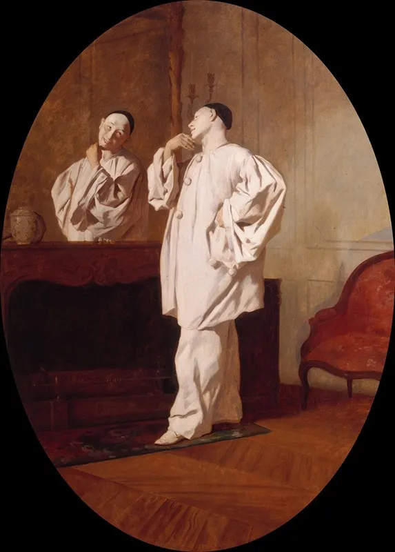 Le Mime Charles Deburau 1829 1873 En Costume De Pierrot Wall Art by Jean Pezous - High-Resolution Digital Print