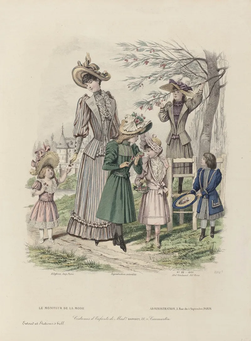 Le Moniteur De La Mode Costumes Denfants Wall Art by Edouard Tailland - High-Resolution Digital Print