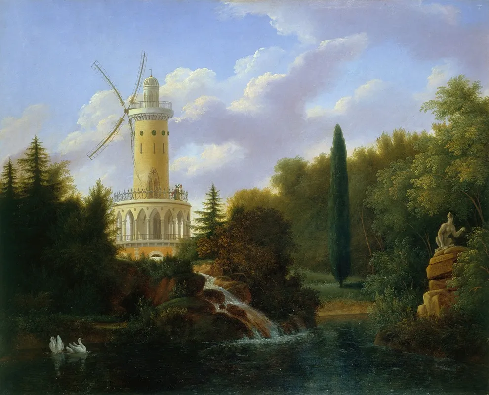 Le Moulin De La Folie Beaujon Wall Art by Antoine Guyot - High-Resolution Digital Print