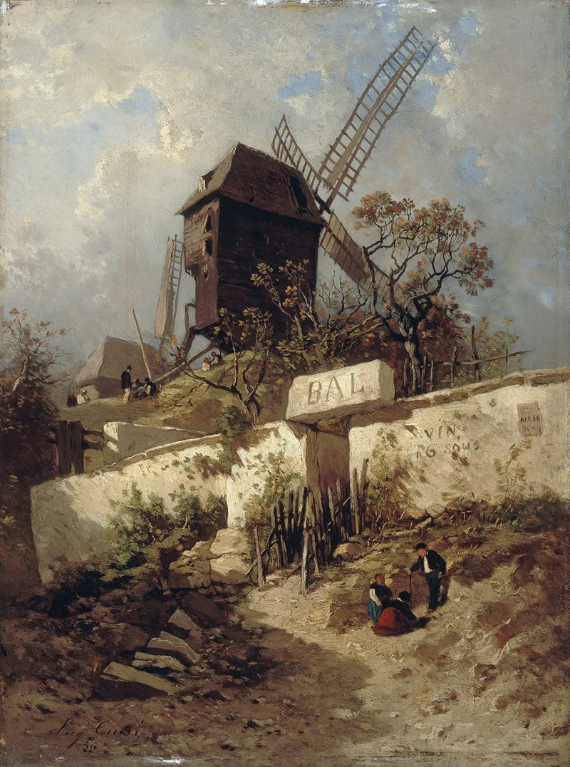 Le Moulin De La Galette A Montmartre Wall Art by Eugène Ciceri - High-Resolution Digital Print