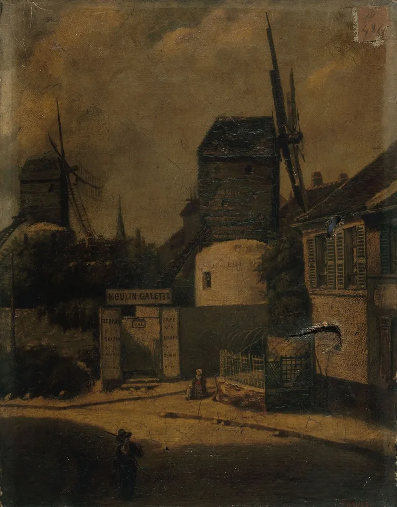 Le Moulin De La Galette Et Le Moulin Blutefin Montmartre 18eme Arrondissement