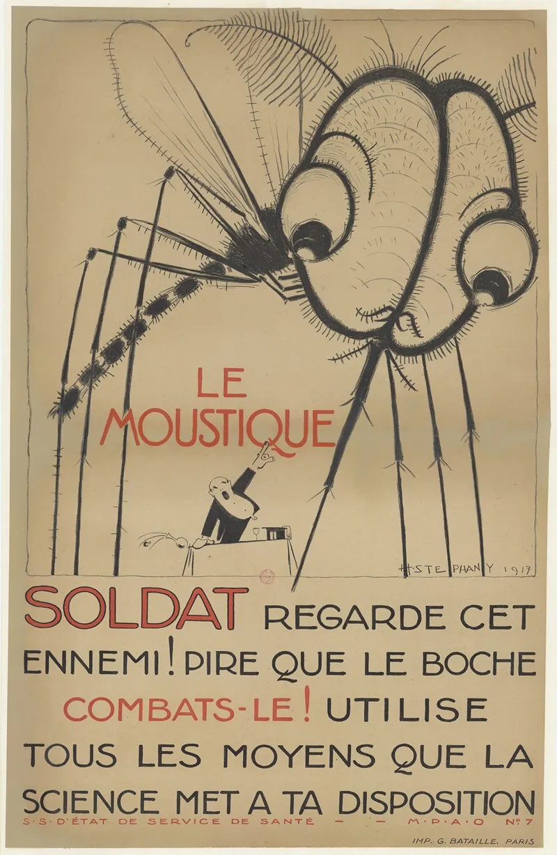 Le Moustique Soldat Regarde Cet Ennemi Pire Que Le Boche Combats Le Wall Art by H. Stéphany - High-Resolution Digital Print