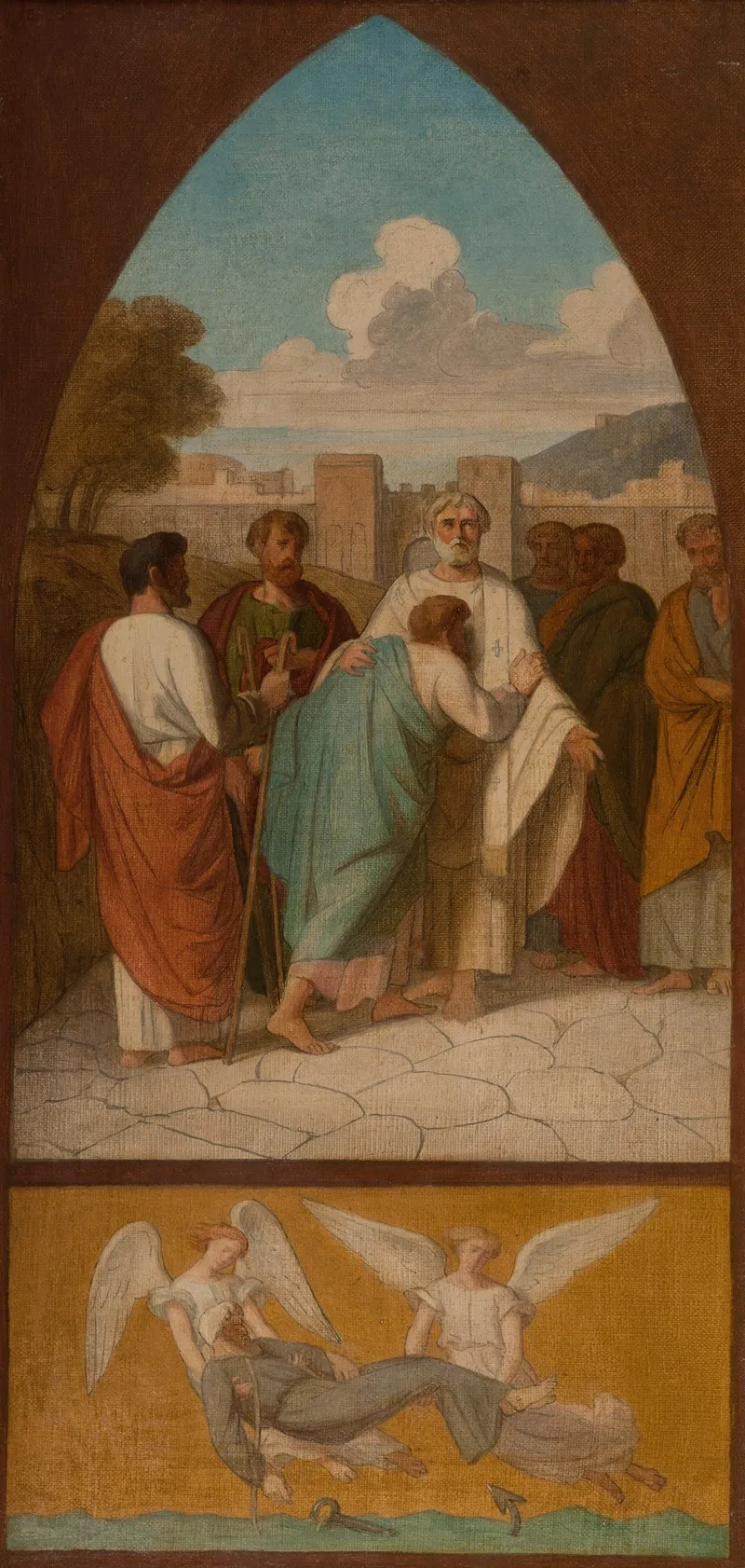 Le Pape Saint Clement Envoyant Des Missionnaires Dans Les Gaules Les Anges Retirent De La Mer Le Corps De Saint Clement Wall Art by Pierre-Auguste Pichon - High-Resolution Digital Print