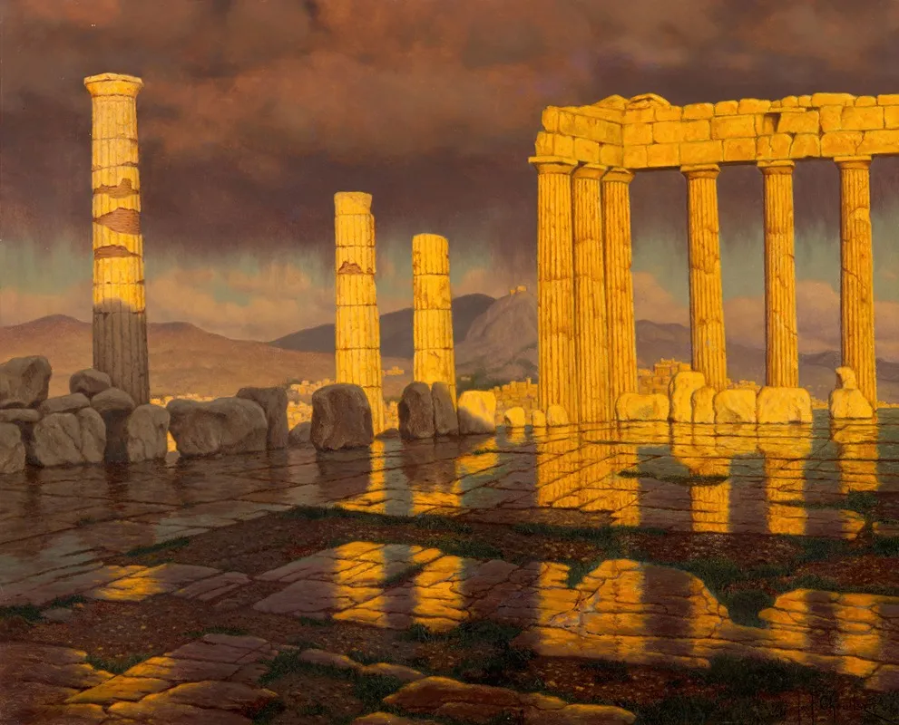Le Parthenon Apres Lorage Wall Art by Ivan Fedorovitch Choultse - High-Resolution Digital Print