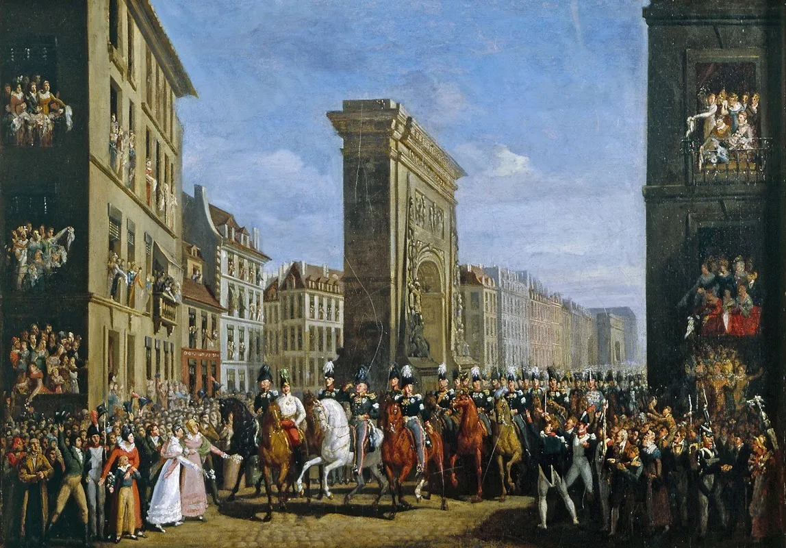 Le Passage Des Souverains Allies Sur Le Boulevard Saint Denis Le 10 Avril 1814 Wall Art by Jean Zippel - High-Resolution Digital Print