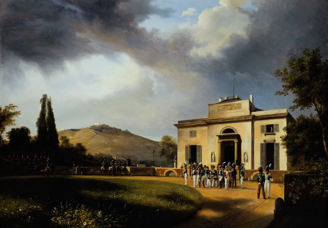 Le Pavillon De Bagatelle Actuel Bois De Boulogne Actuel 16eme Arrondissement Wall Art by Jean-Charles Joseph Rémond - High-Resolution Digital Print