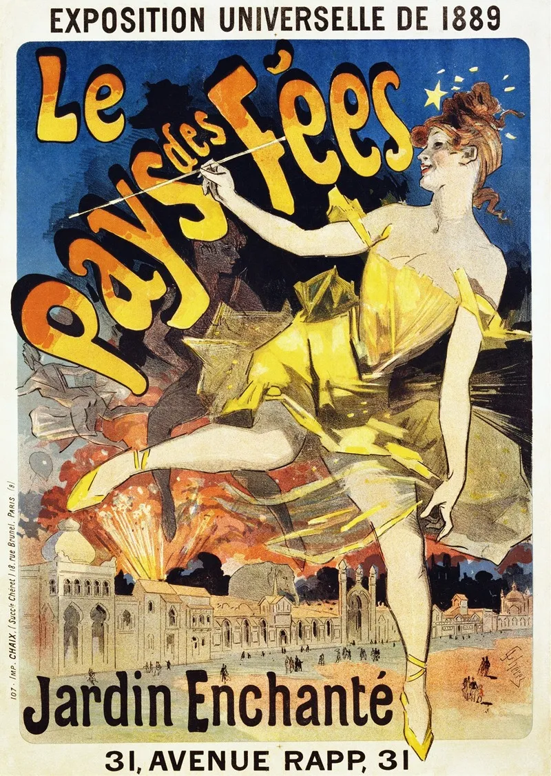Le Pays Des Fees Poster by Jules Chéret - Canvas Print