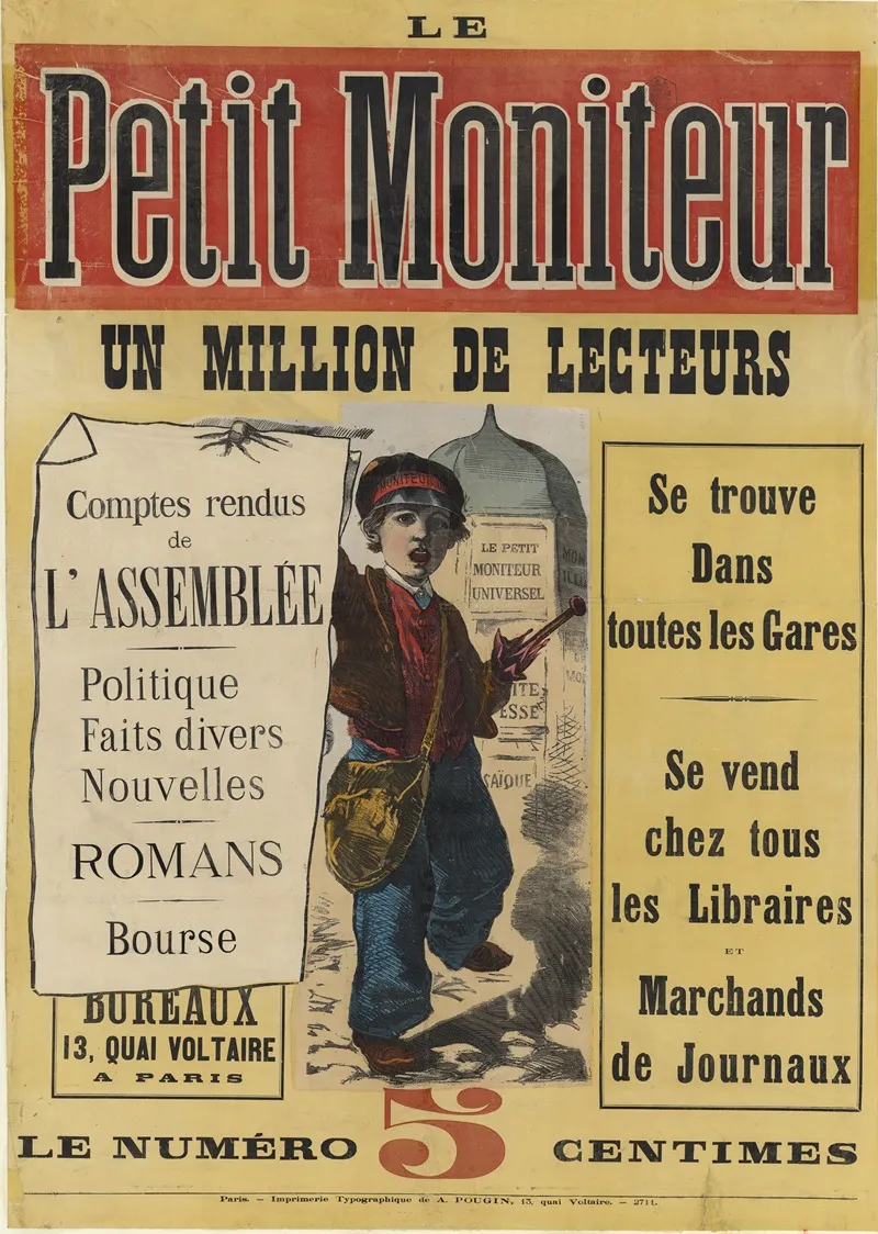 Le Petit Moniteur Un Million De Lecteurs Wall Art by A. Pougin - High-Resolution Digital Print