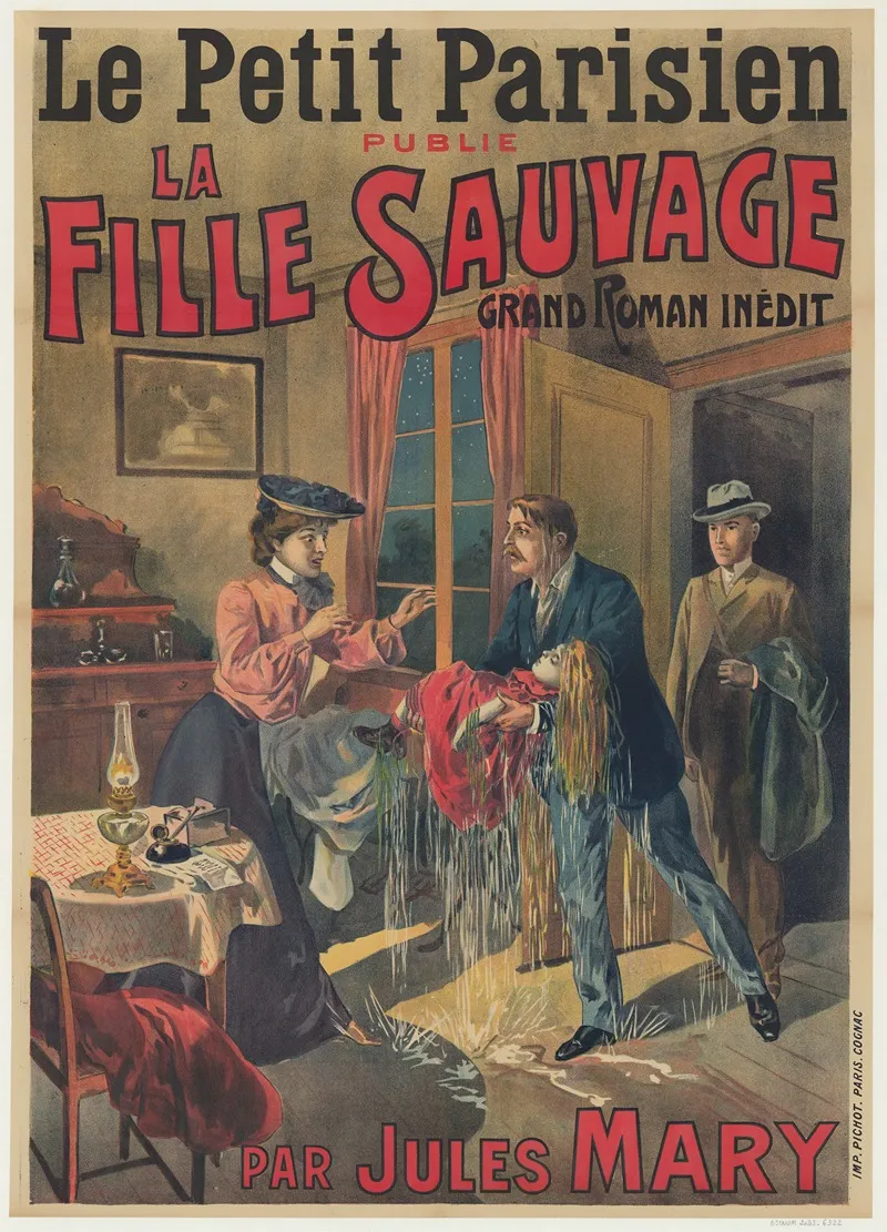Le Petit Parisien Publie La Fille Sauvage Grand Roman Inedit Par Jules Mary Wall Art by Imp. Pichot - High-Resolution Digital Print