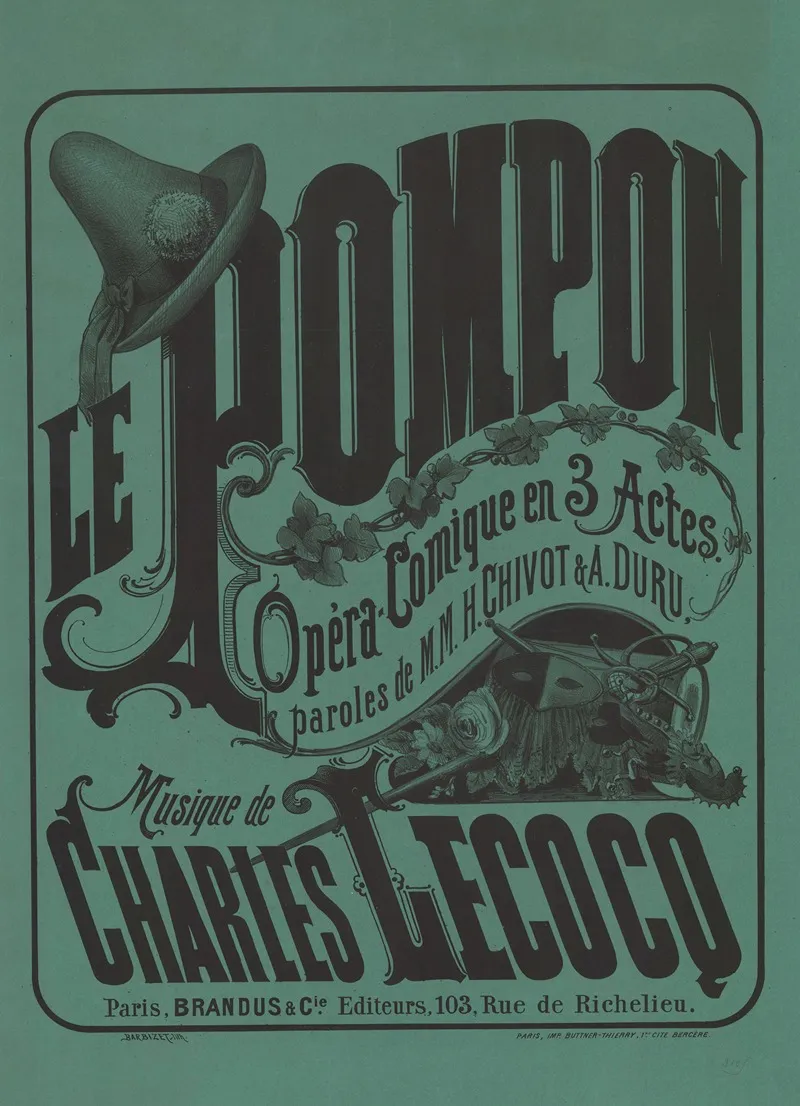 Le Pompon 2 Wall Art by Antoine Barbizet - High-Resolution Digital Print