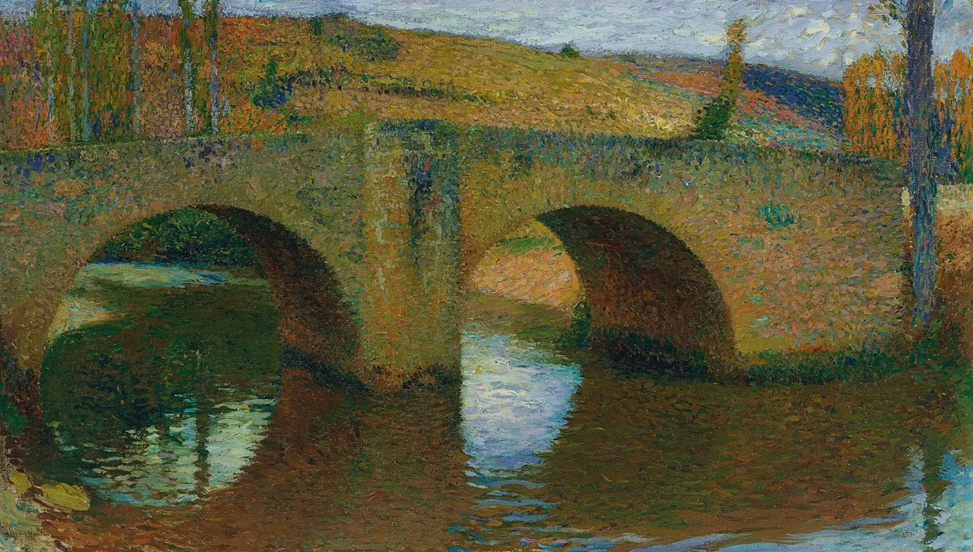 Le Pont De Labastide Du Vert Un Jour De Printemps Ciel Couvert by Henri Martin - High-Resolution Digital Print