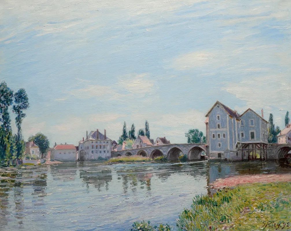 Le Pont De Moret Sur Loing Wall Art by Alfred Sisley - High-Resolution Digital Print