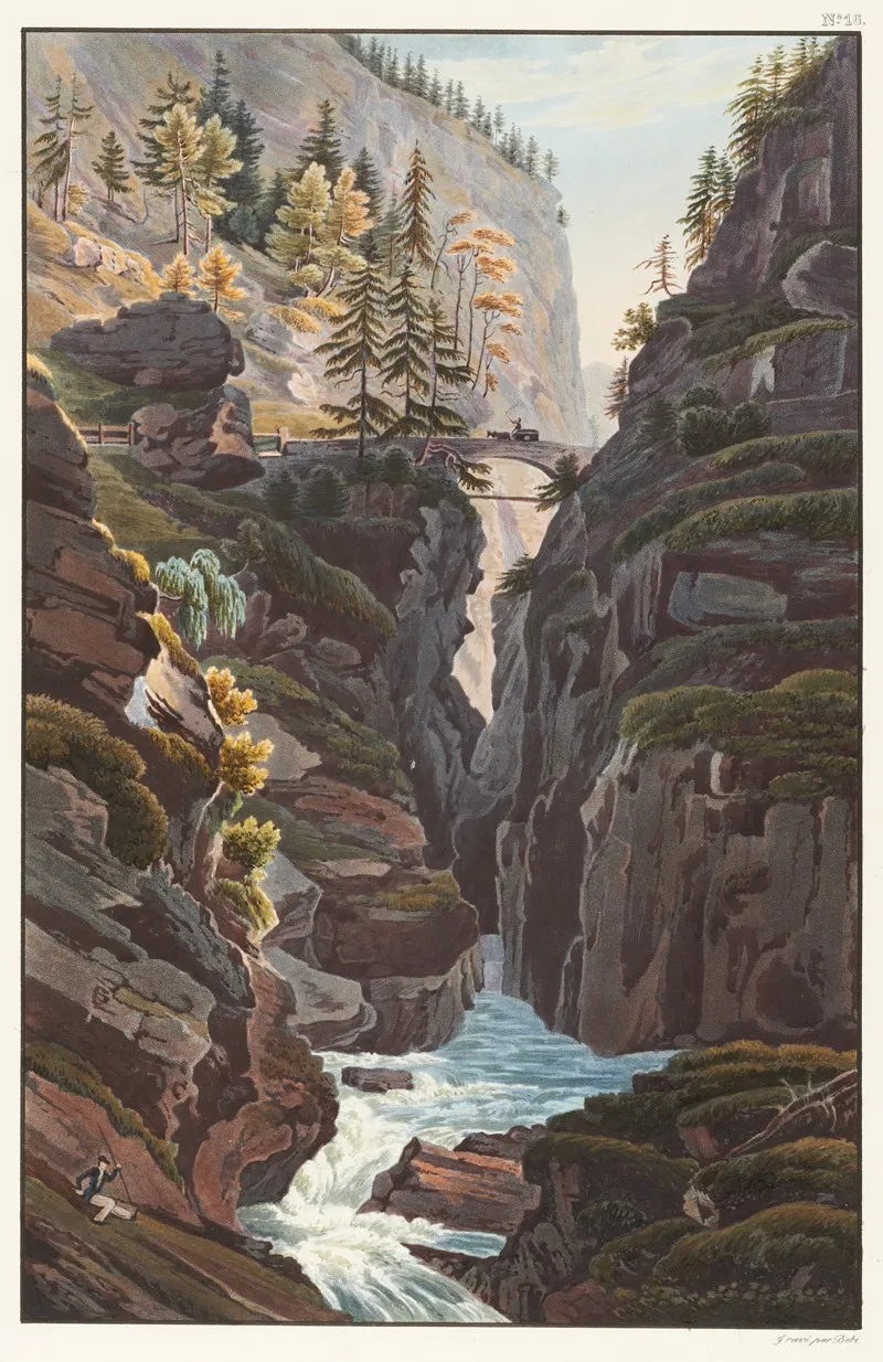 Le Pont Du Milieu De La Via Mala