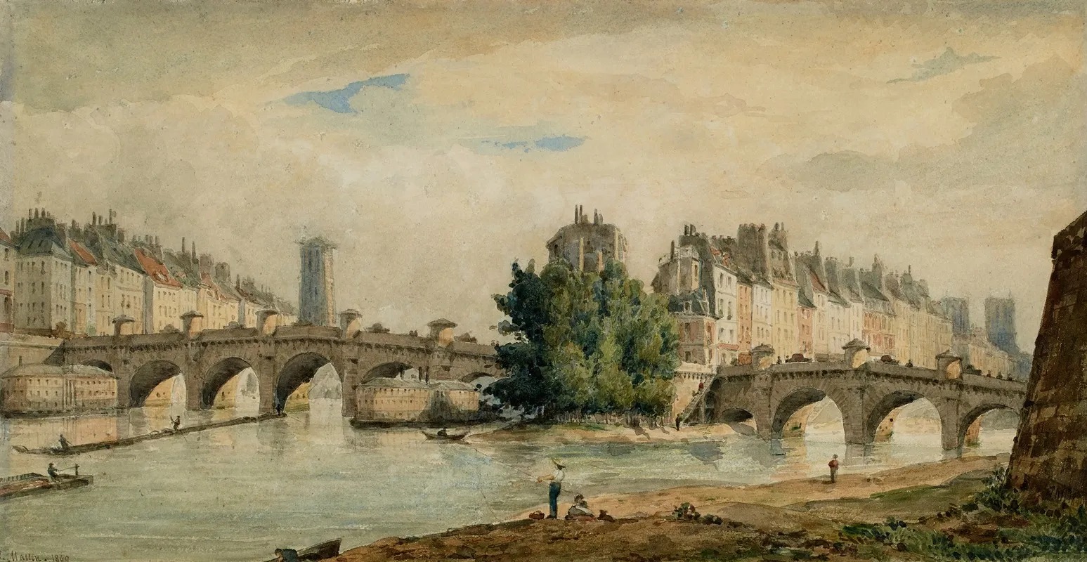 Le Pont Neuf 4 Wall Art by Louis-Martial-Théodat Masson - High-Resolution Digital Print