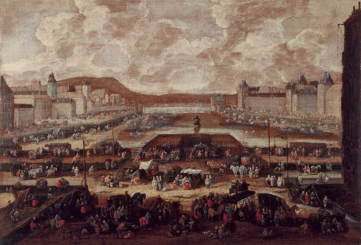 Le Pont Neuf La Seine Et Le Louvre