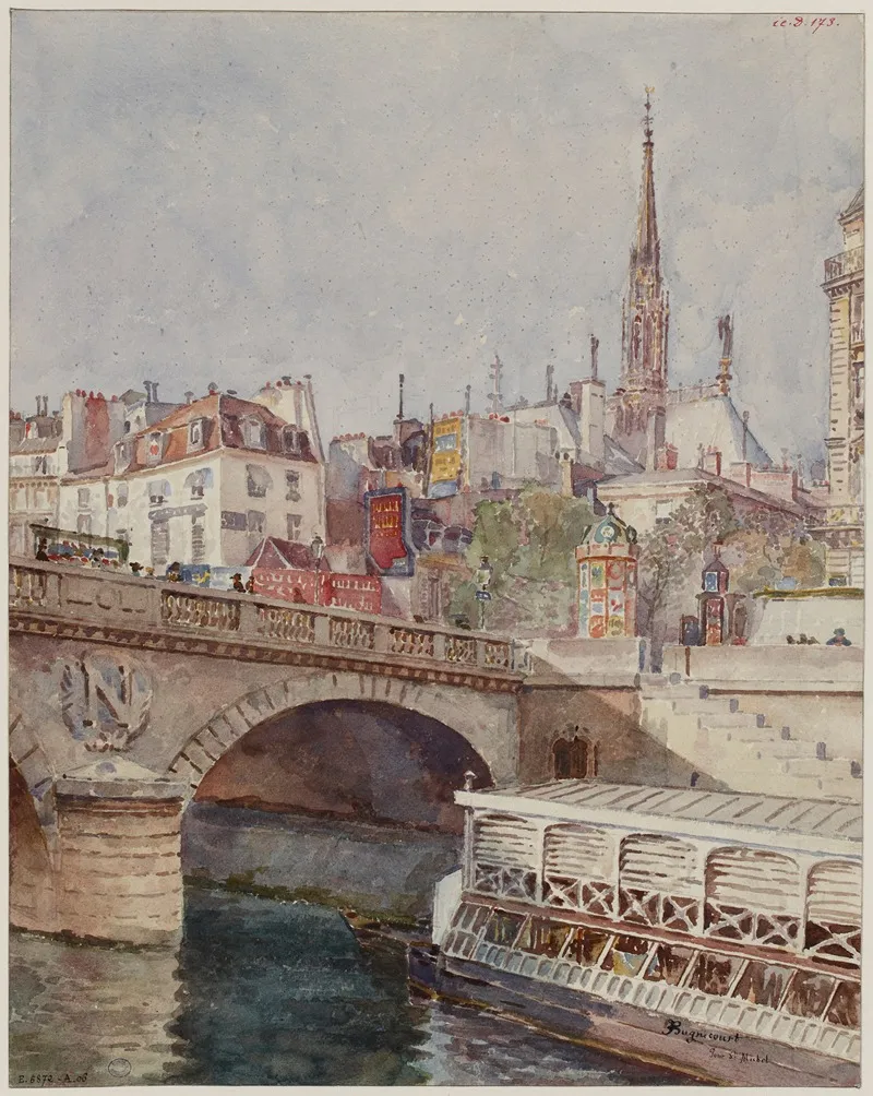 Le Pont Saint Michel 2 Wall Art by François Max Bugnicourt - High-Resolution Digital Print