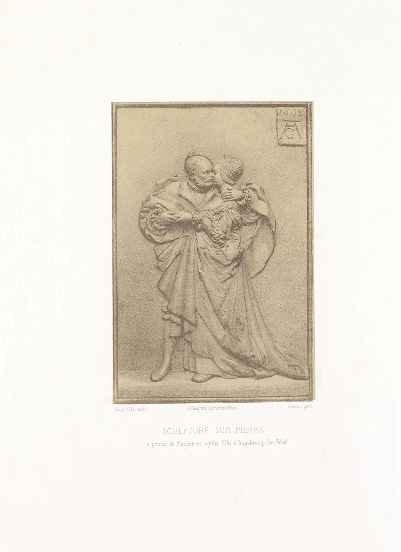 Le Prince De Baviere Et La Jolie Fille Daugsbourg Bas Relief Wall Art by Joseph Rose Lemercier - High-Resolution Digital Print