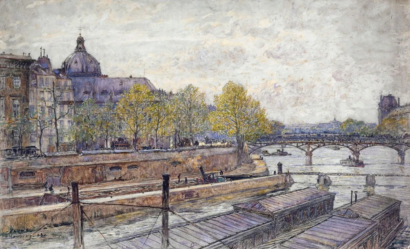 Le Quai Conti Et Le Pont Des Arts