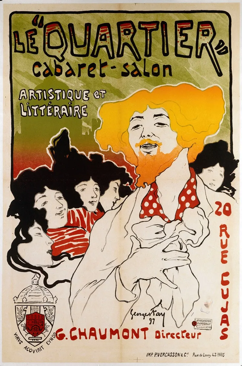 Le Quartier Cabaret Salon Artistique Et Litteraire Wall Art by Georges Fay - High-Resolution Digital Print