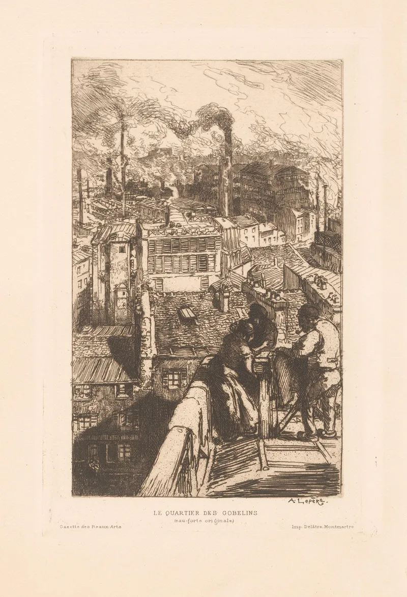 Le Quartier Des Gobelins 3 Wall Art by Auguste Lepère - High-Resolution Digital Print