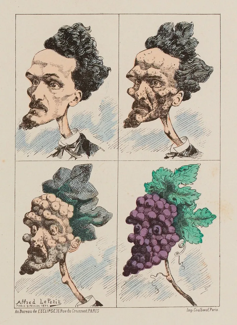 Le Raisin Henri Rochefort Wall Art by Zut (Alfred Le Petit) - High-Resolution Digital Print