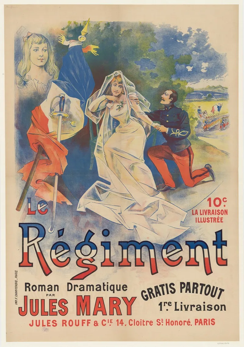 Le Regiment Roman Dramatique Par Jules Mary Gratis Partout La 1re Livraison 10c La Livraison Illustree Wall Art by Imp. F. Champenois - High-Resolution Digital Print