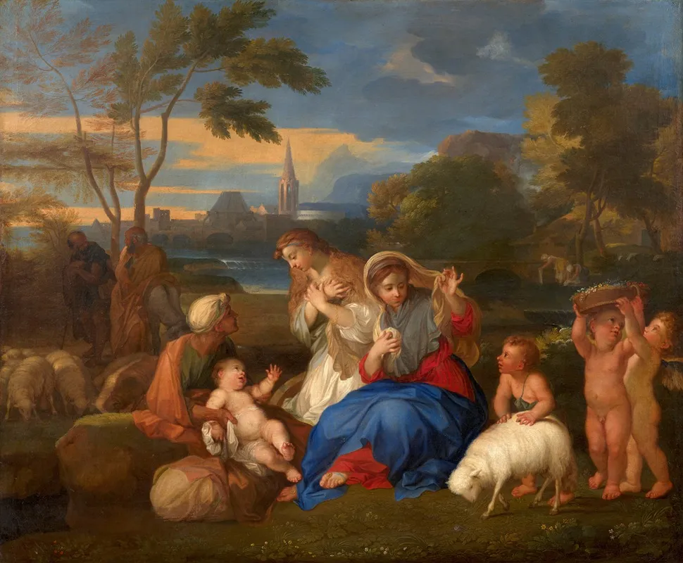 Le Repos De La Sainte Famille Avec Sainte Catherine