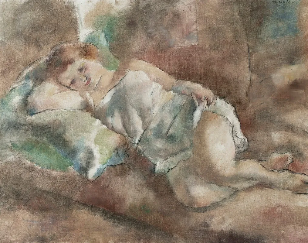 Le Repos Du Modele Wall Art by Jules Pascin - High-Resolution Digital Print