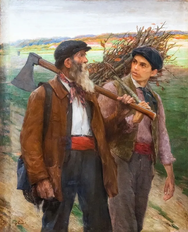 Le Retour Des Bucherons Wall Art by Henri Loubat - High-Resolution Digital Print