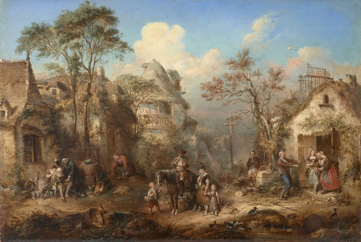 Le Retour Des Conscrits Wall Art by François-Louis Lanfant De Metz - High-Resolution Digital Print
