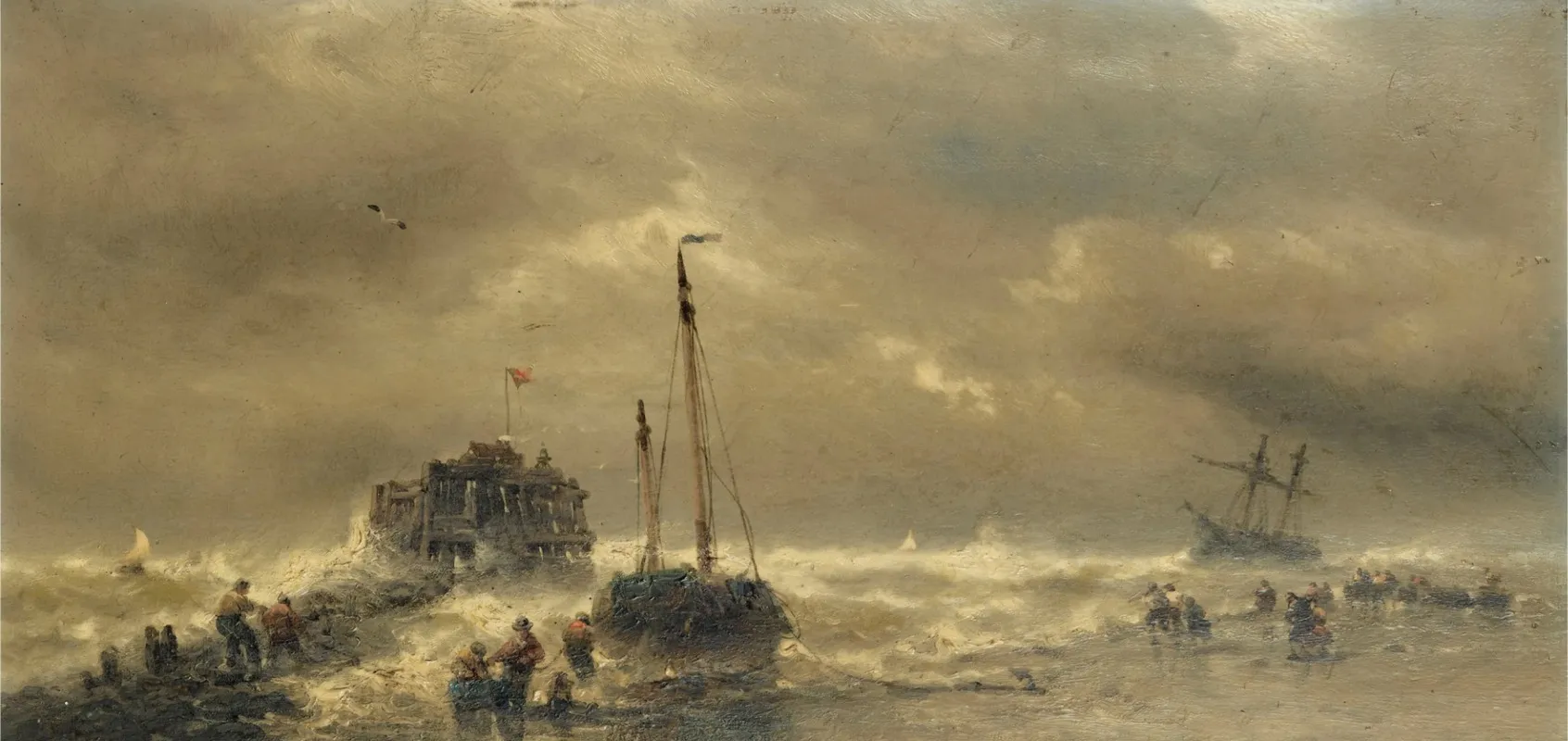 Le Retour Des Pecheurs 2 Wall Art by François Musin - High-Resolution Digital Print