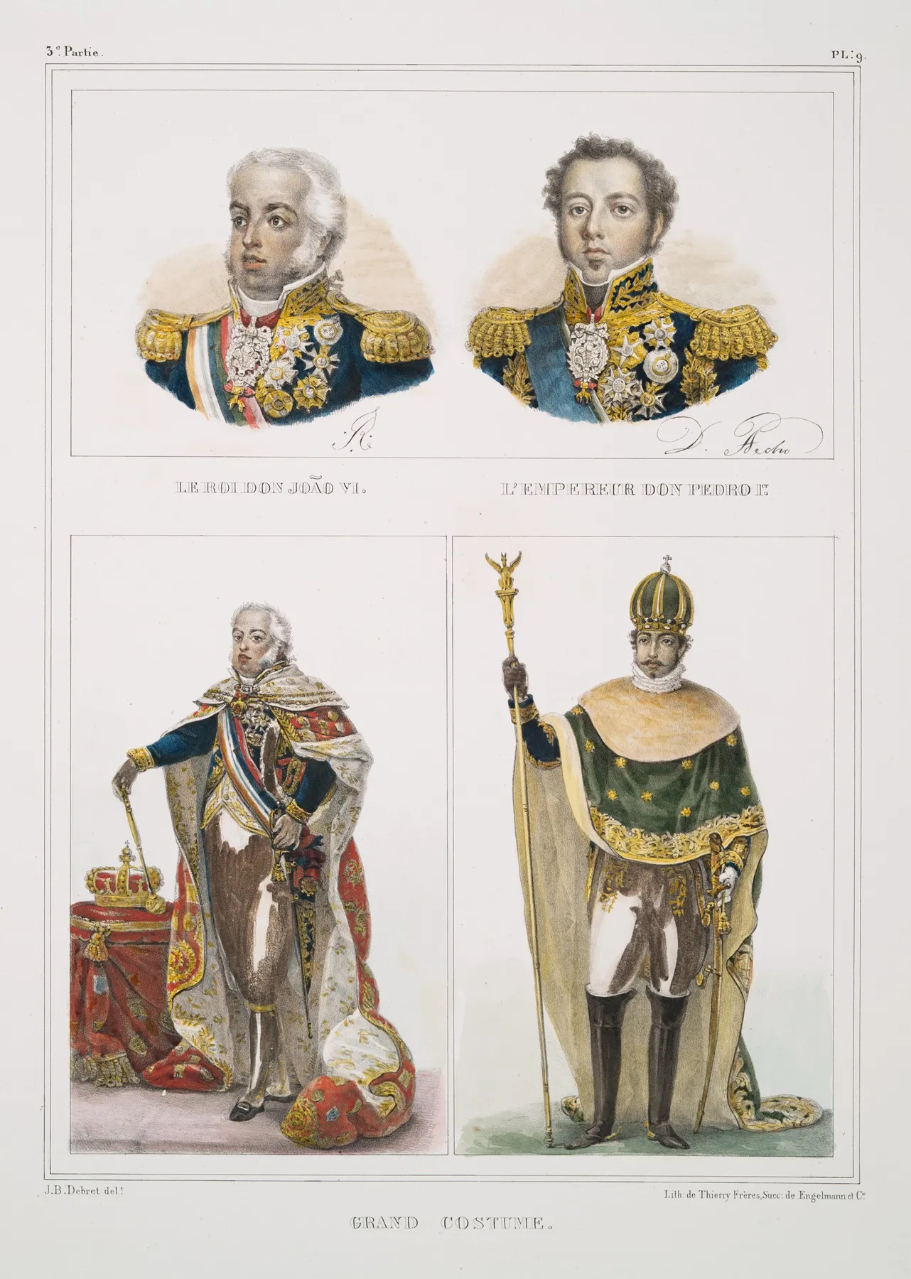 Le Roi Don Joao Vi Lempereur Don Pedro I Er Grand Costume