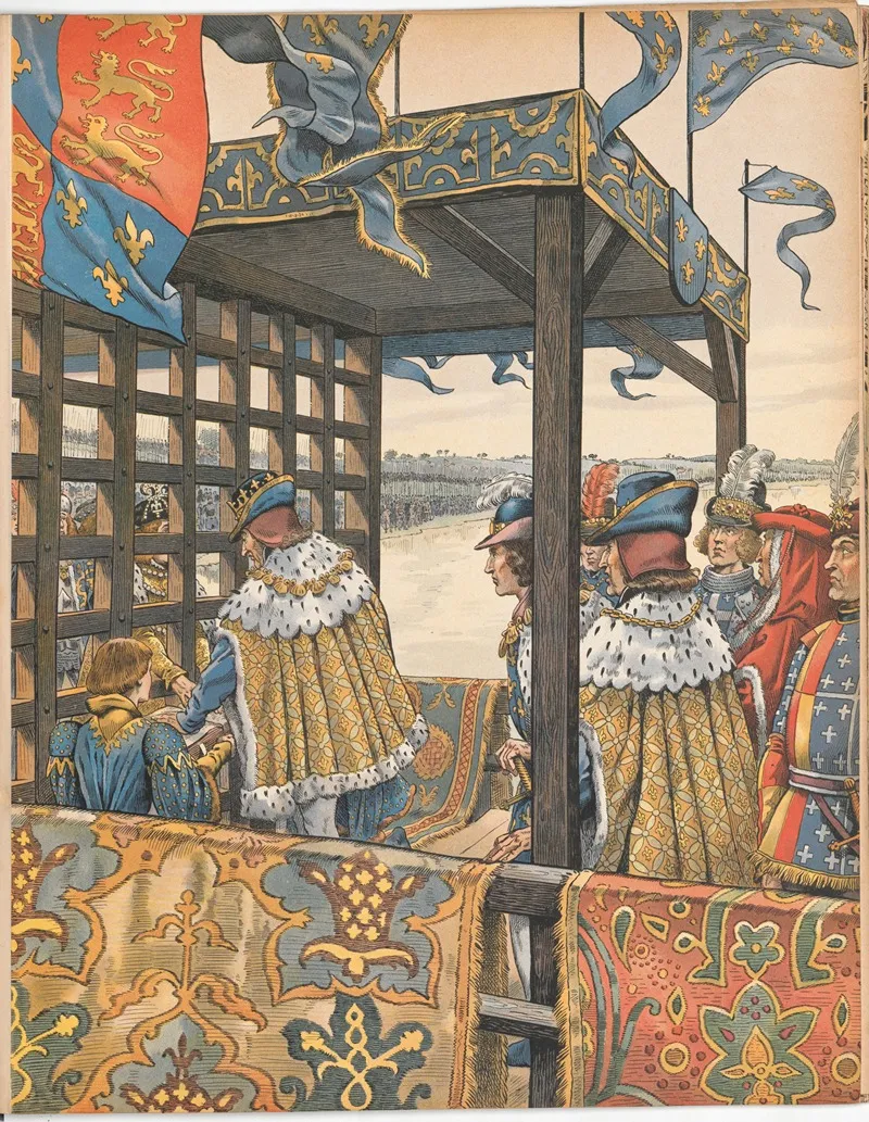 Le Rois Louis Xi Et Edouard Iv A Picquigny Le Traite De Picquigny Wall Art by Job (Jacques-Marie-Gaston Onfroy de Bréville) - High-Resolution Digital Print