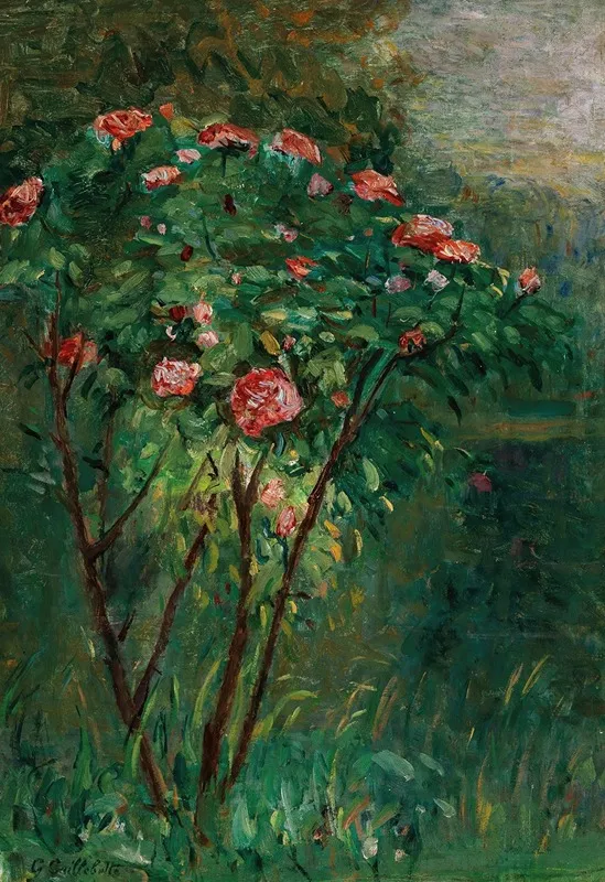 Le Rosier Fleuri Wall Art by Gustave Caillebotte - High-Resolution Digital Print