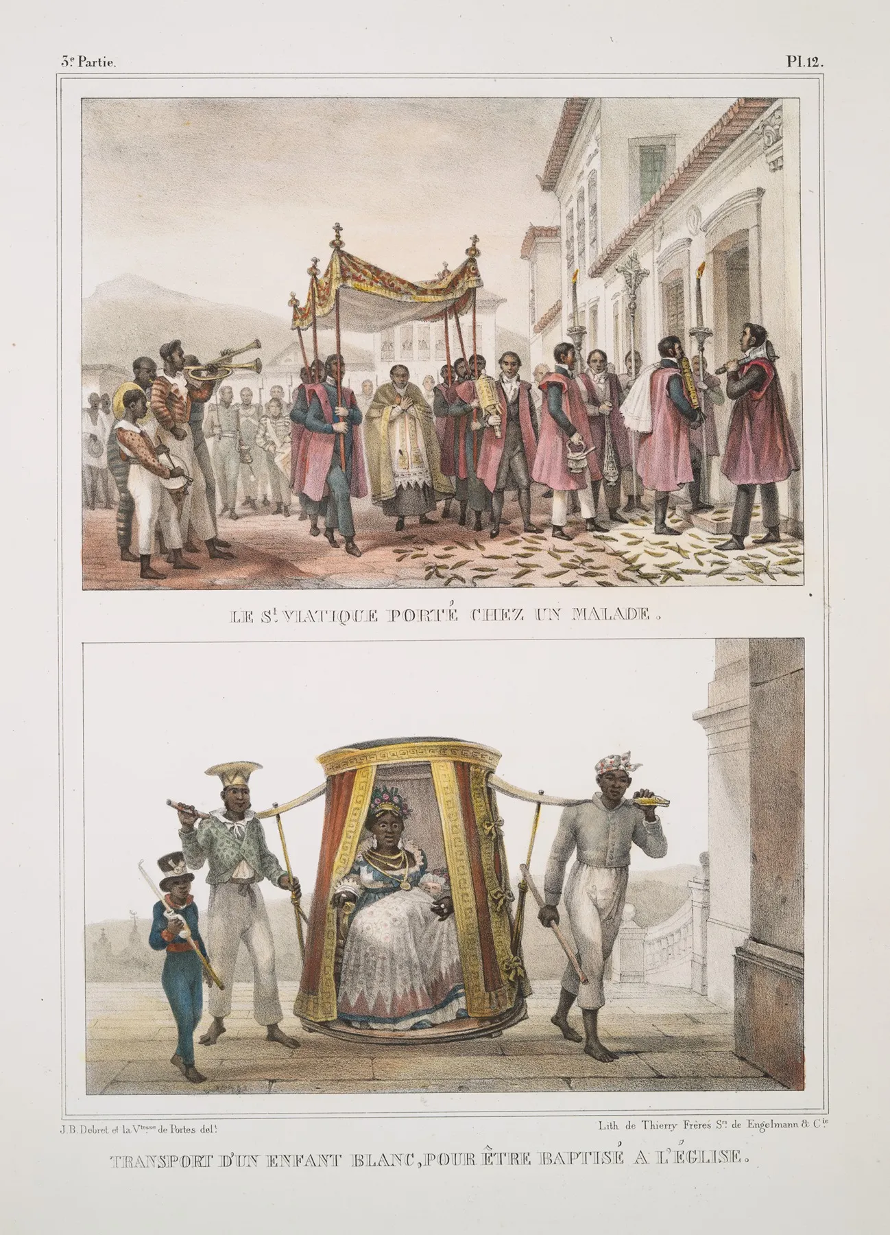 Le Saint Viatique Porte Chez Un Malade Transport Dun Enfant Blanc Pour Etre Baptise A Leglise