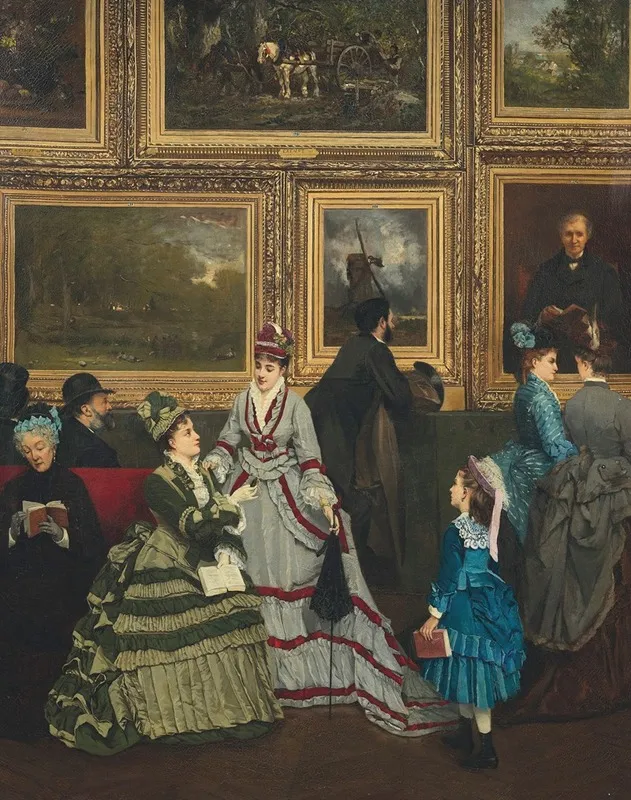 Le Salon De 1874 Wall Art by Camille-Léopold Cabaillot-Lassalle - High-Resolution Digital Print