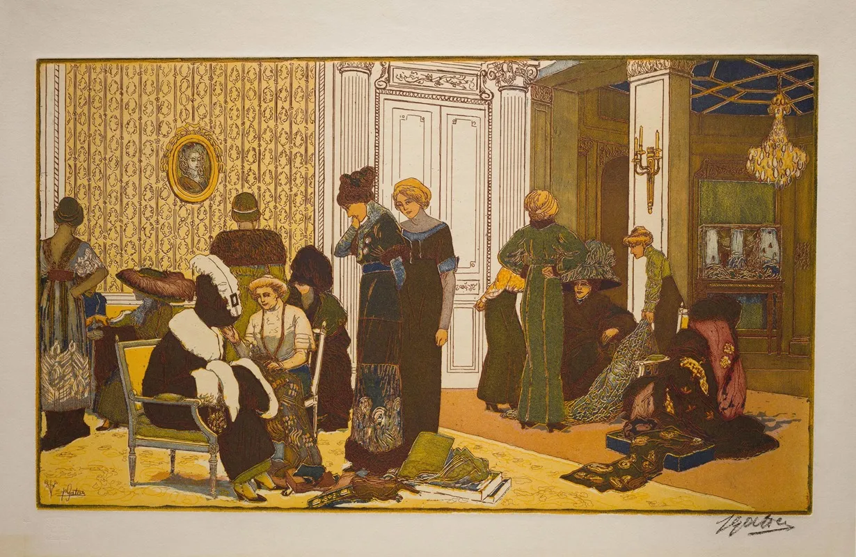 Le Salon De M Doucet Wall Art by Pierre Gatier - High-Resolution Digital Print