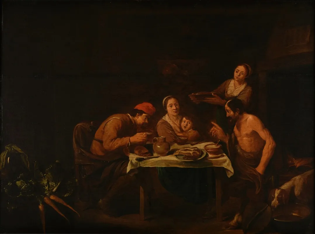 Le Satyre Et Les Paysans Wall Art by David Ryckaert III - High-Resolution Digital Print