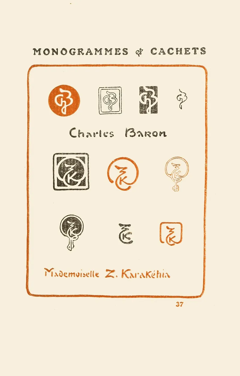 Le Second Livre Des Monogrammes Marques Cachets Et Es Libris Pl 35