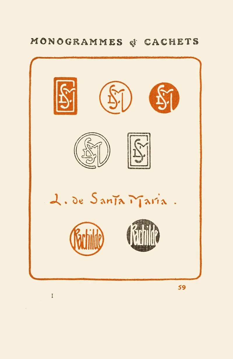 Le Second Livre Des Monogrammes Marques Cachets Et Es Libris Pl 57