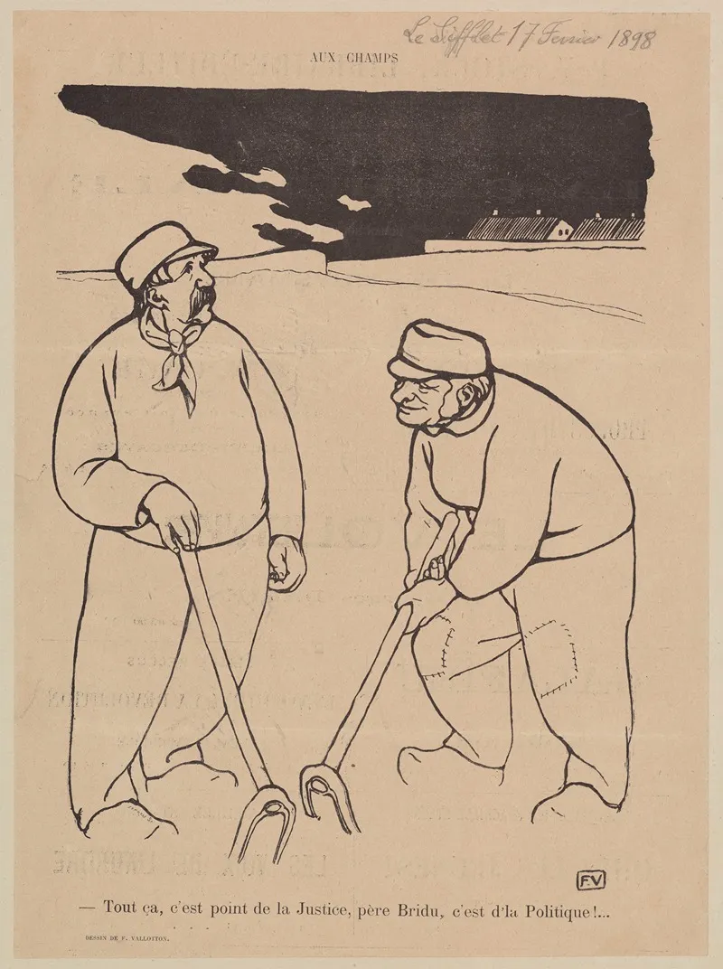 Le Sifflet 17 Fevrier 1898 Wall Art by Félix Vallotton - High-Resolution Digital Print